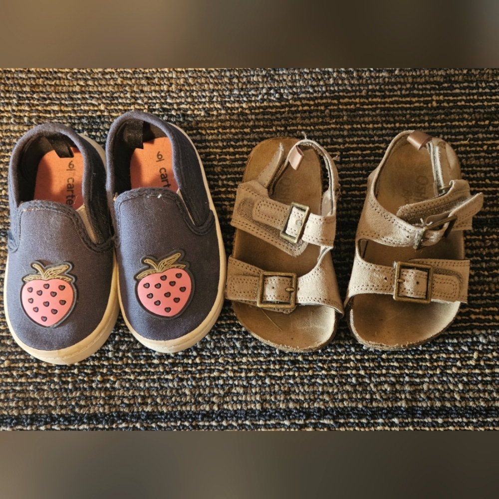 Toddler Oshkosh Sandals and Carter's Slip on Shoes